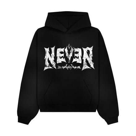 BLACK NEVER HOODIE