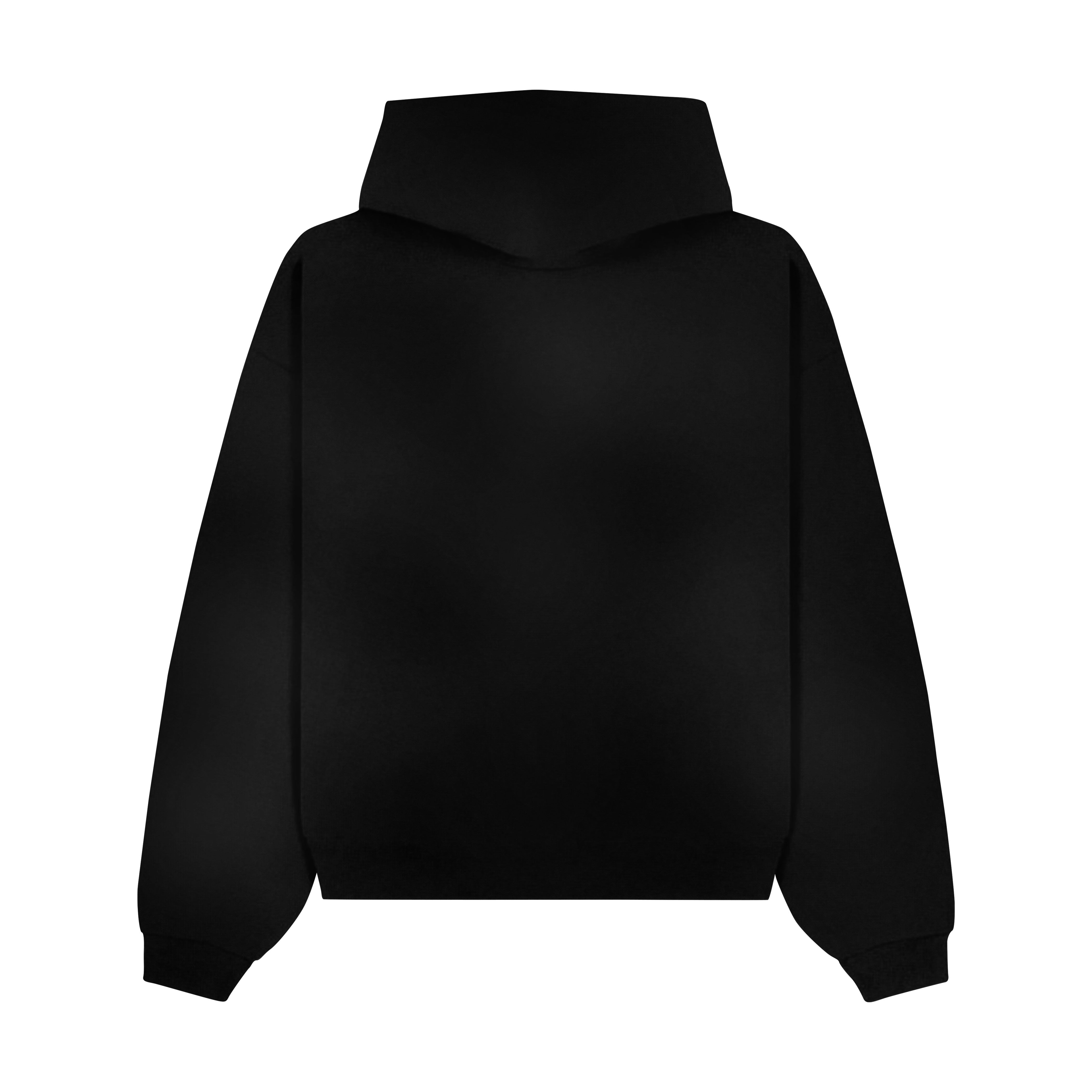 BLACK NEVER HOODIE